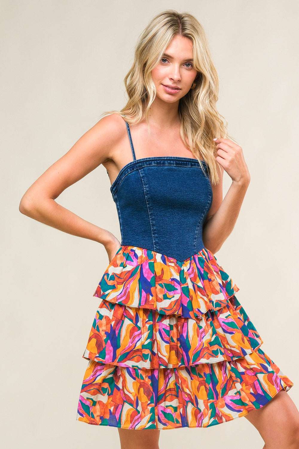 LACED IN LOVE WOVEN MINI DRESS Flying Tomato